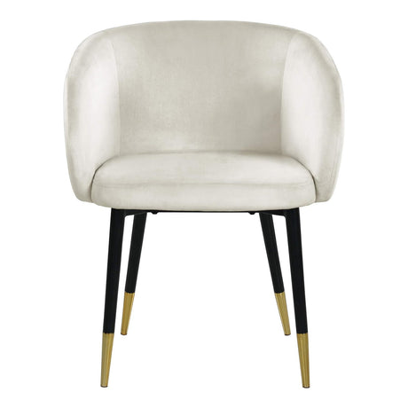 Cream Velvet Accent Chair | OROA