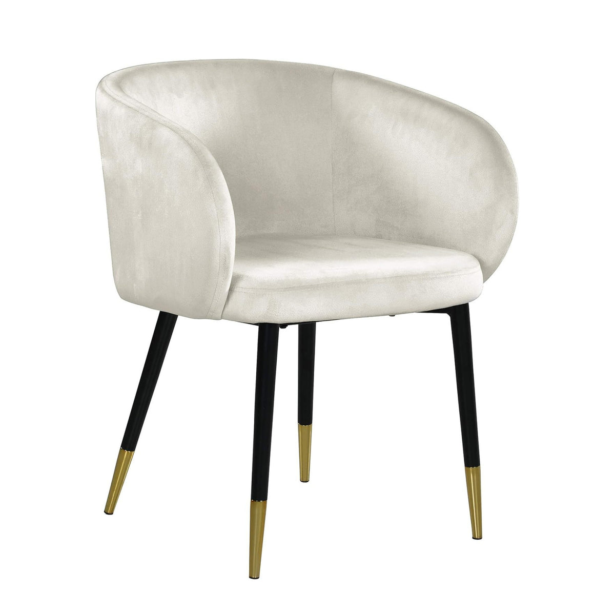 Cream Velvet Accent Chair | OROA