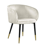 Cream Velvet Accent Chair | OROA