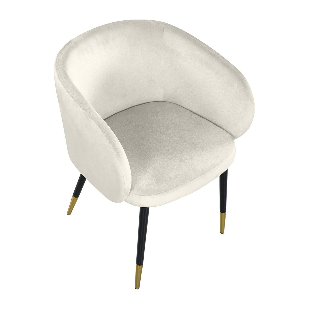 Cream Velvet Accent Chair | OROA
