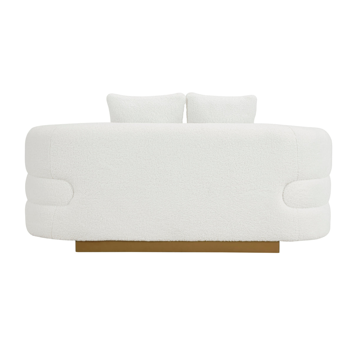 Gold Accent Love Seat with Pillows | OROA