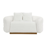 Gold Accent Love Seat with Pillows | OROA