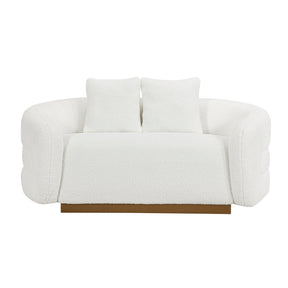 Modern European furniture - Gold Accent Love Seat with Pillows - www.oroa.com