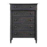 Modern European furniture - Elegant Espresso Five-Drawer Traditional Storage Chest - www.oroa.com