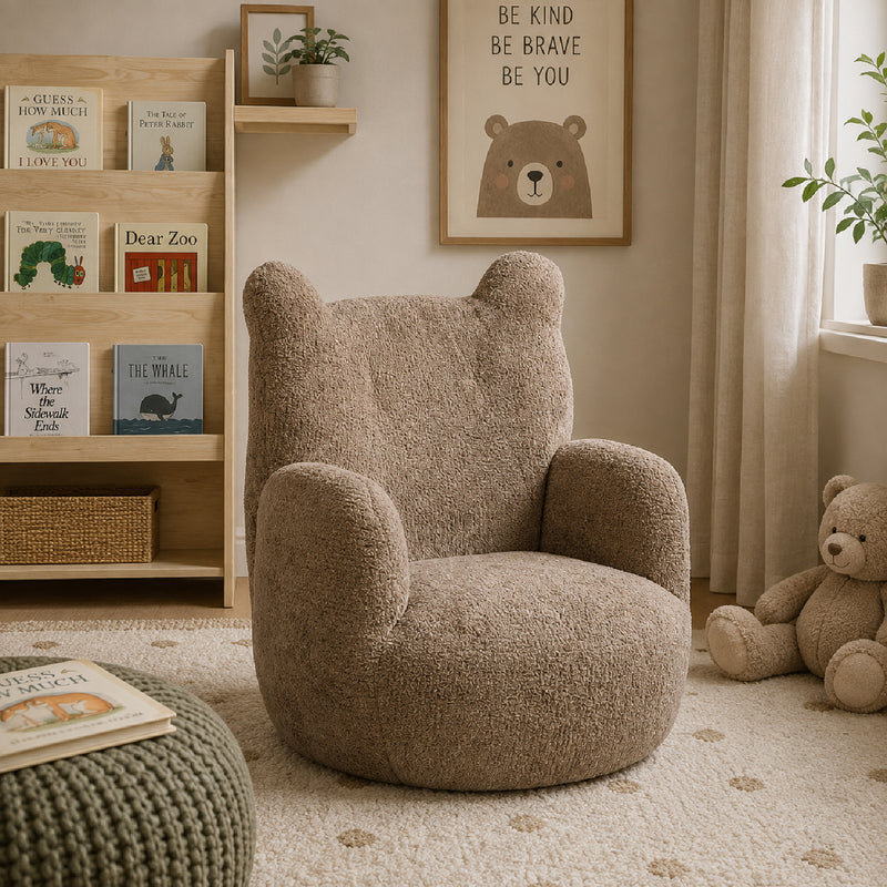 Modern European furniture - Brown Bear Shape Kids Chair - www.oroa.com