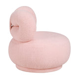 Luxury Pink Boucle Kids Swivel Chair | OROA Kids