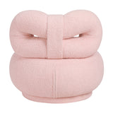 Luxury Pink Boucle Kids Swivel Chair | OROA Kids