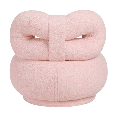 Luxury Pink Boucle Kids Swivel Chair | OROA Kids