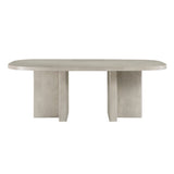 Contemporary Light Gray Finish Dining Table | OROA