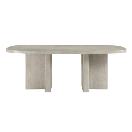 Modern European furniture - Contemporary Light Gray Finish Dining Table - www.oroa.com