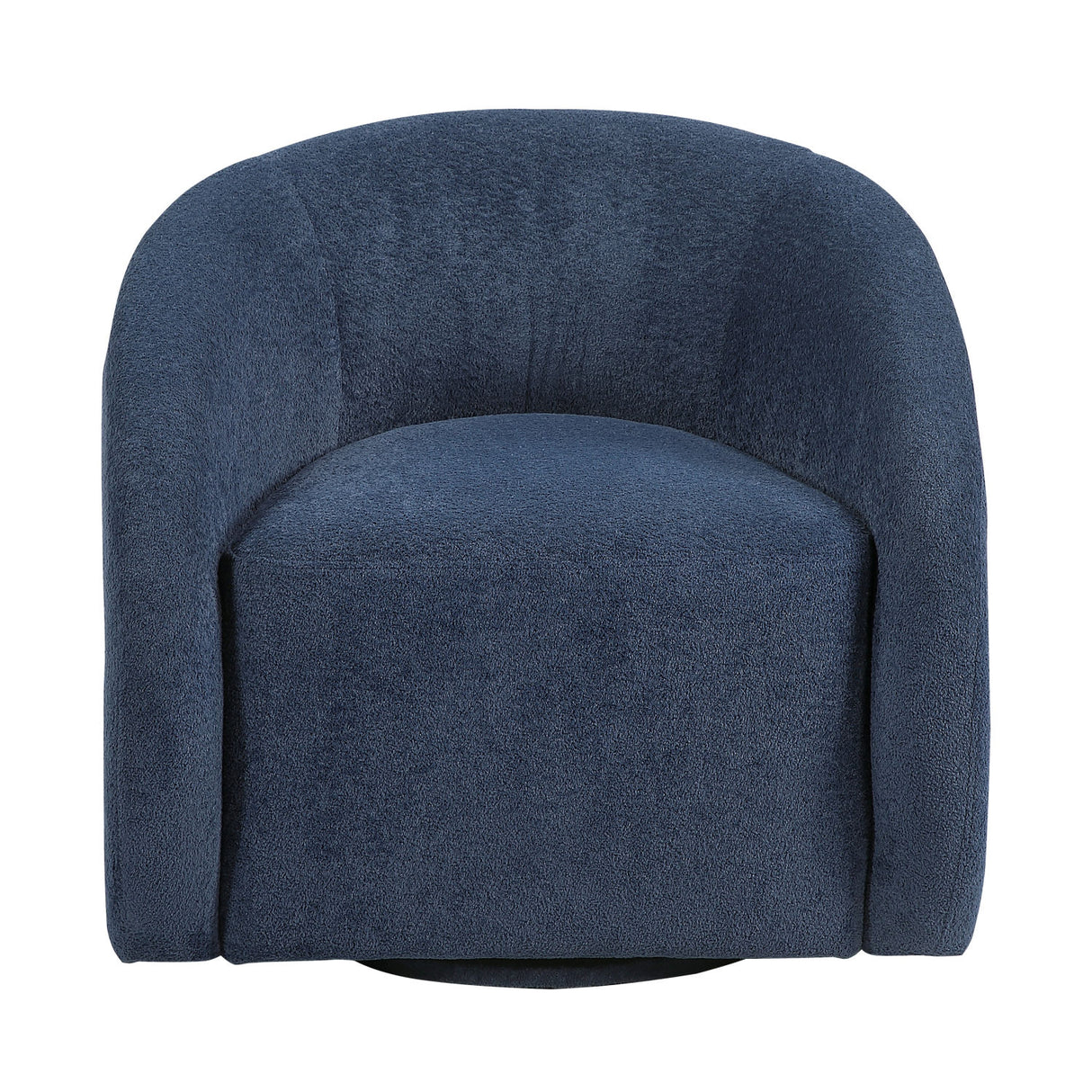 Blue Modern Upholstered Swivel Chair | OROA