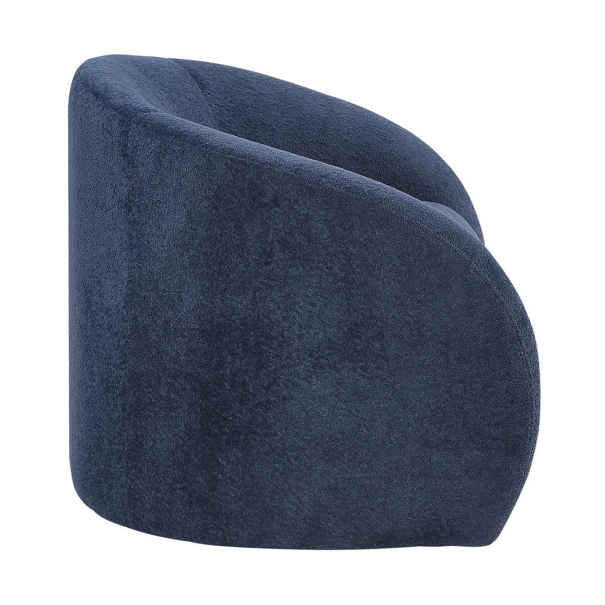Blue Modern Upholstered Swivel Chair | OROA