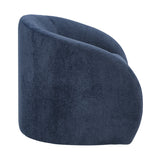 Blue Modern Upholstered Swivel Chair | OROA