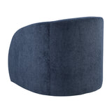 Blue Modern Upholstered Swivel Chair | OROA