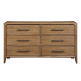 Modern Brown Dresser of 6 Drawers | OROA