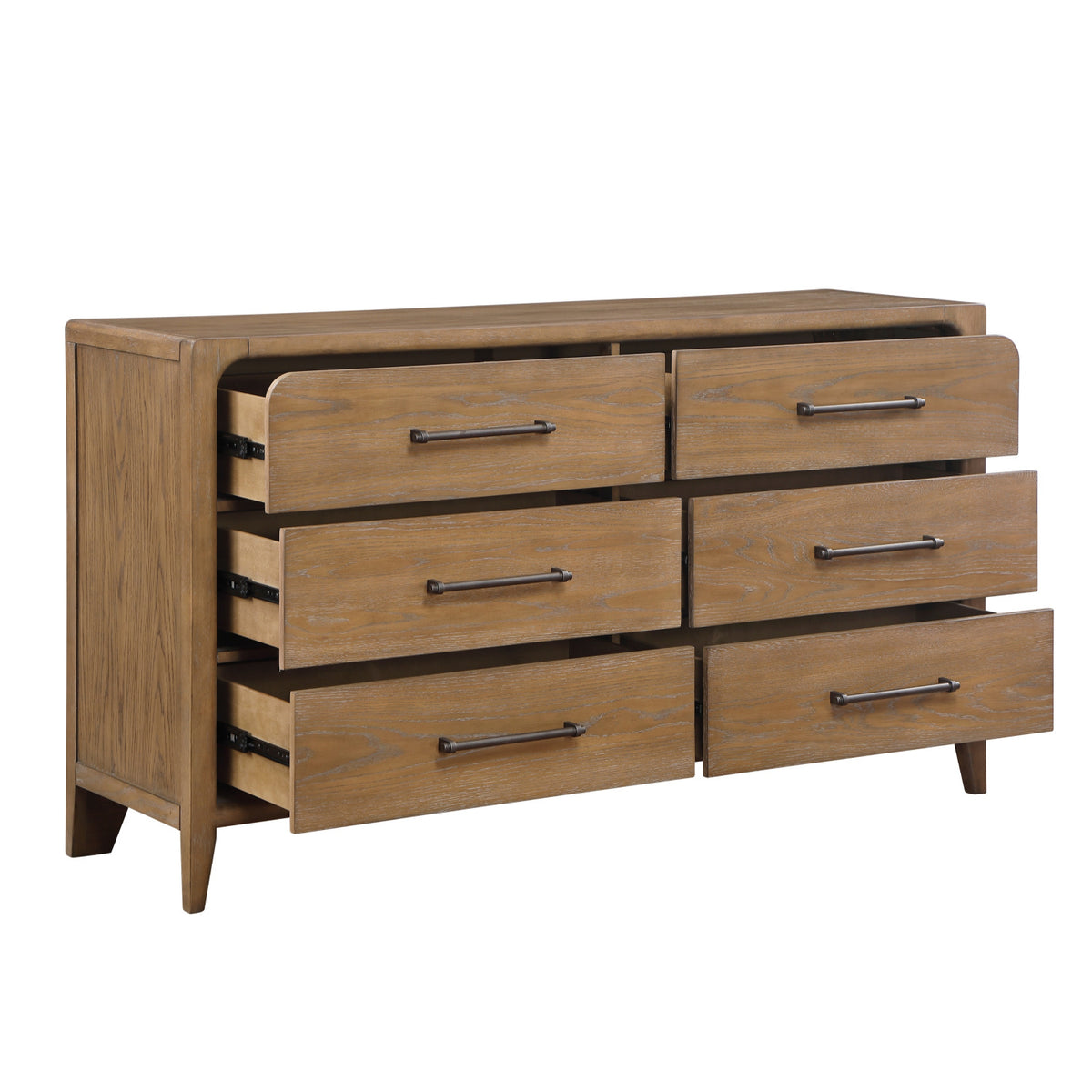 Modern Brown Dresser of 6 Drawers | OROA