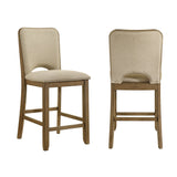 Modern European furniture - Brown Counter Height Dining Chairs (2) - www.oroa.com