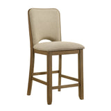 Modern European furniture - Brown Counter Height Dining Chairs (2) - www.oroa.com