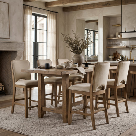 Modern European furniture - Brown Counter Height Dining Chairs (2) - www.oroa.com