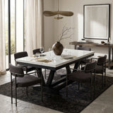 Black Marble Top Dining Table | OROA