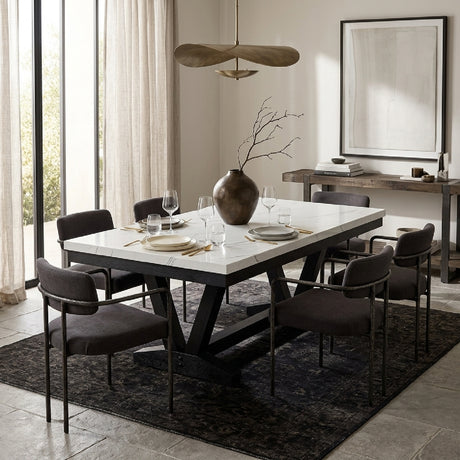 Black Marble Top Dining Table | OROA