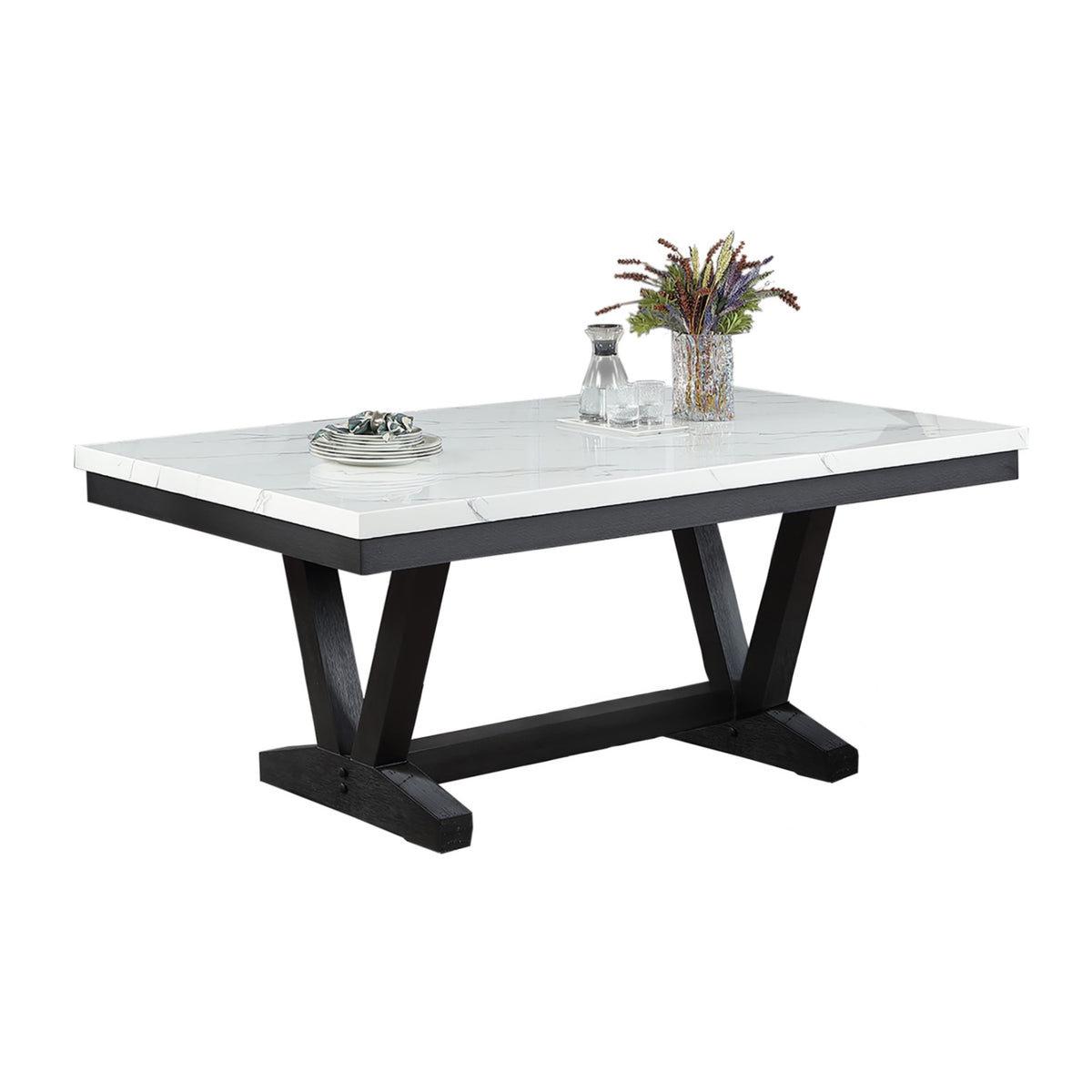 Black Marble Top Dining Table | OROA
