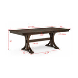 Brown Wooden Extendable Dining Table | OROA