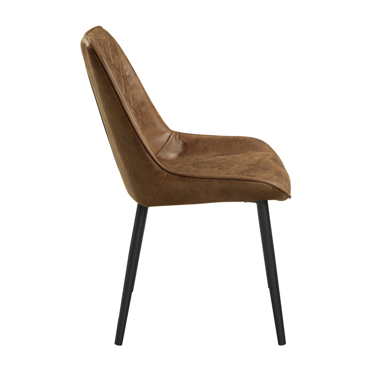 Modern European furniture - Modern Brown Leather Dining Chair (2) - www.oroa.com