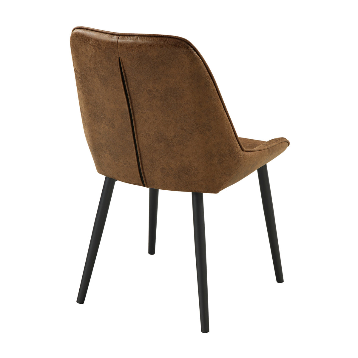 Modern European furniture - Modern Brown Leather Dining Chair (2) - www.oroa.com
