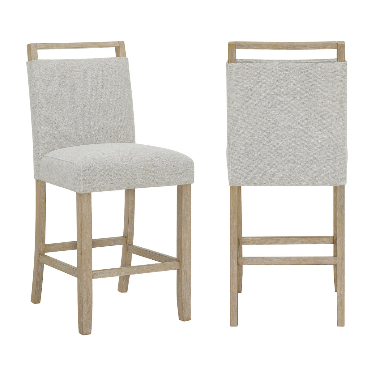 Upholstered Lattice-back Design Dining Chairs (2) | OROA