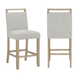 Upholstered Lattice-back Design Dining Chairs (2) | OROA