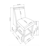 Upholstered Lattice-back Design Dining Chairs (2) | OROA