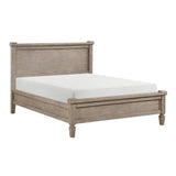 Modern European furniture - Gray Oak Queen Platform Canopy Bed - www.oroa.com