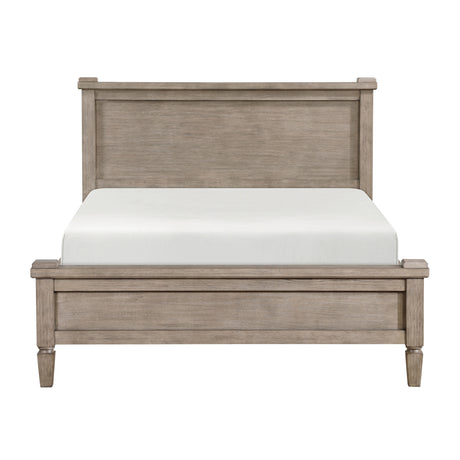 Modern European furniture - Gray Oak Queen Platform Canopy Bed - www.oroa.com