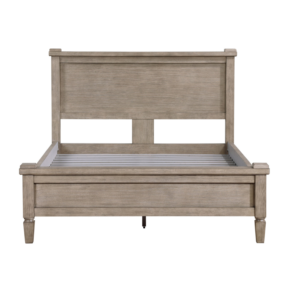 Modern European furniture - Gray Oak Queen Platform Canopy Bed - www.oroa.com