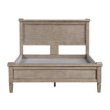Modern European furniture - Gray Oak Queen Platform Canopy Bed - www.oroa.com