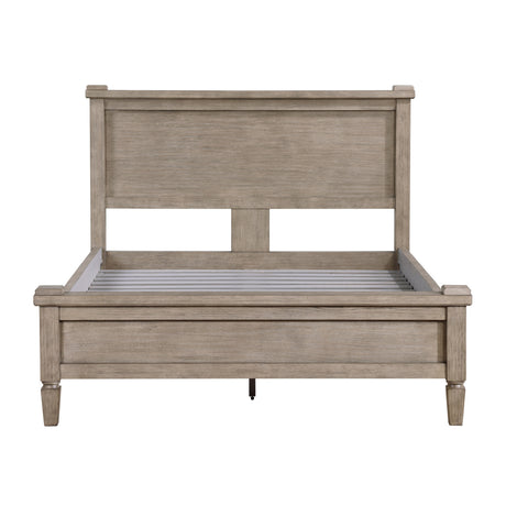 Modern European furniture - Gray Oak Queen Platform Canopy Bed - www.oroa.com