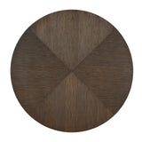 Modern Round Brown Wooden Dining Table | OROA