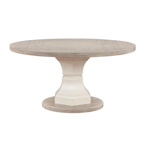 Modern European furniture -Contemporary Round Light Gray White Dining Table - www.oroa.com