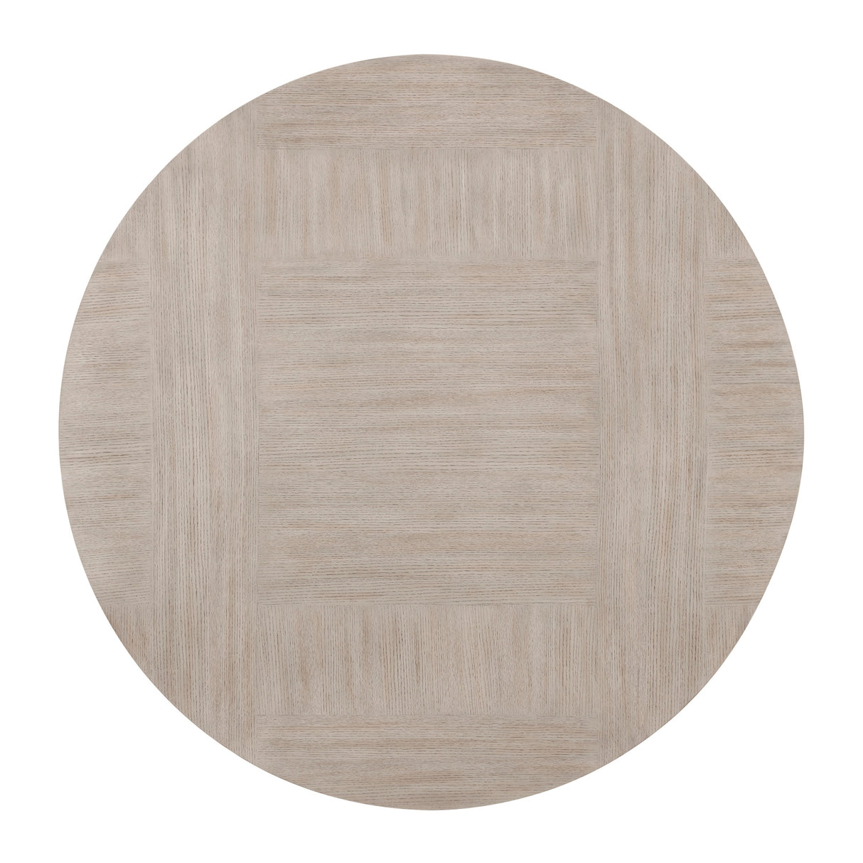 Contemporary Round Light Gray White Dining Table | OROA