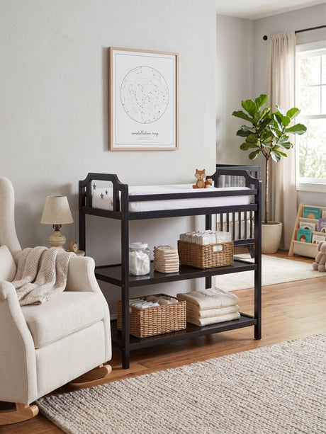 Celeste Black Changing Table | OROA Kids