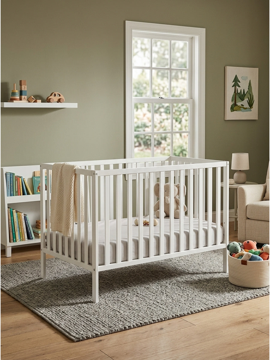 White Palmer 3-in-1 Convertible Island Crib | OROA Kids