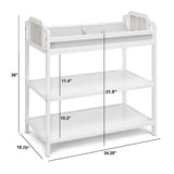 White & Graystone Brees Changing Table | OROA Kids