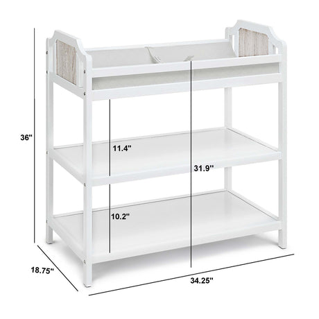 Modern European furniture - White & Graystone Brees Changing Table - www.oroa.com