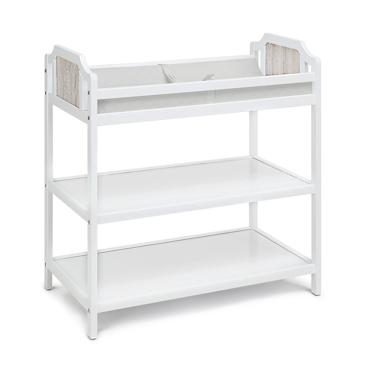 White & Graystone Brees Changing Table | OROA Kids