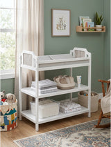 White & Graystone Brees Changing Table | OROA Kids
