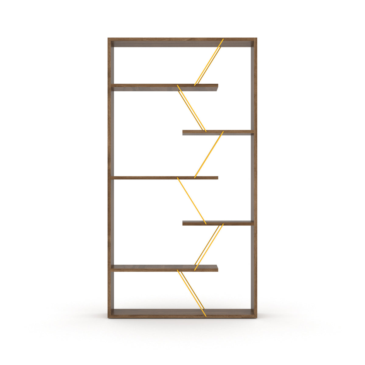 Industrial 6-Shelf Open Back Etagere Bookcase | OROA