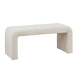 Modern European furniture - Cream Boucle Waterfall Bench - www.oroa.com