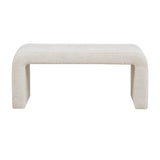 Modern European furniture - Cream Boucle Waterfall Bench - www.oroa.com