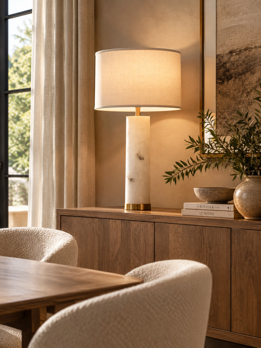 Alab Natural Stone Base Table Lamp | OROA